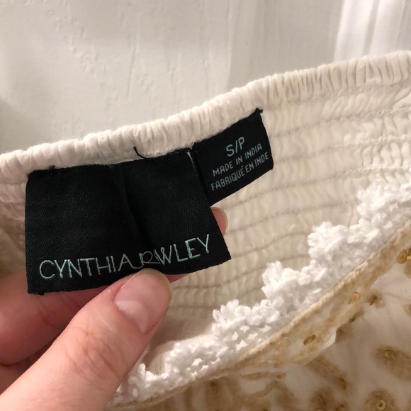 Cynthia Rowley 100% Cotton Summer Strapless Romper - Picture 3 of 8